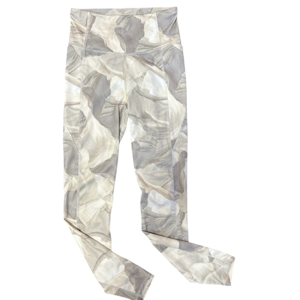 All in Motion cream Abstract Patterned Leggings